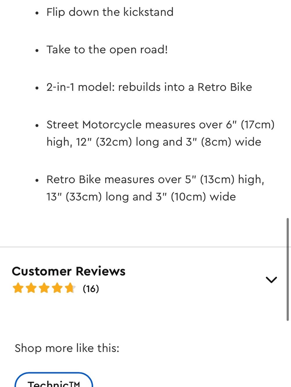 Brand NEW. Never been opened. Lego Technic Blue and Red Street Motorcycle- LT1 - Picture 6 of 12